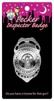 Pecker Inspector Bachelorette Party Metal Badge